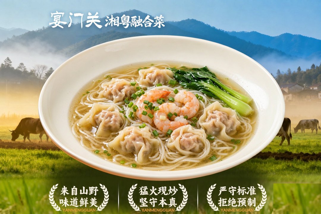 鲜虾云吞汤粉
